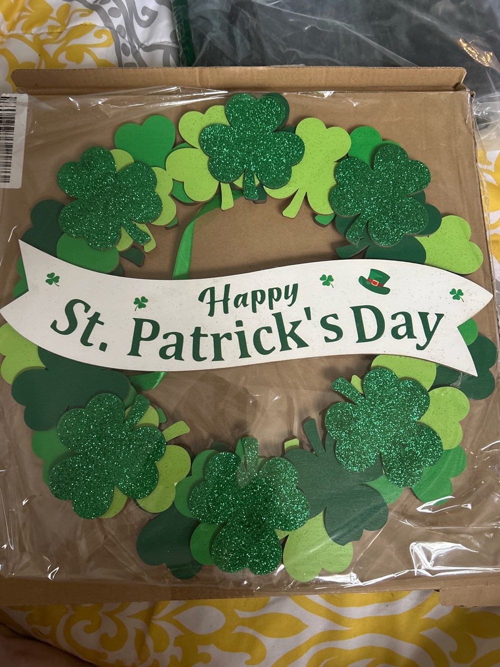 St. Patrick's Day Shamrock Wreath — New
